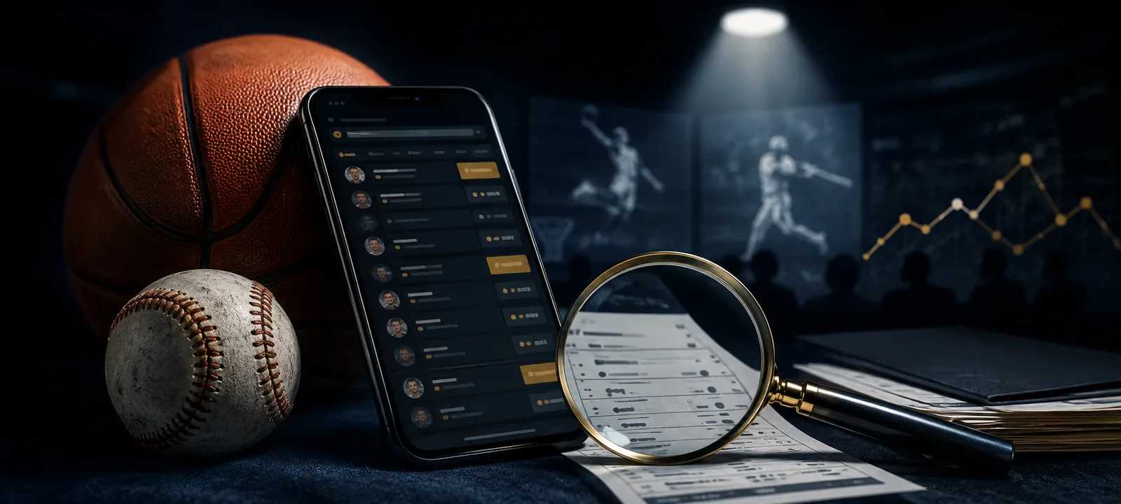 Editorial photo of basketball and baseball betting markets under investigation